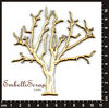 embellissement en français pour le scrapbooking 1 Arbre en Hiver, en Carton bois