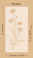 Embellissement Scrap Bouquet de Cosmos, de différentes tailles, Pochoir