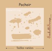 Embellissement Scrap Taches, de différentes tailles, Pochoir