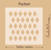 Embellissement Scrap Grille de Losanges, de différentes tailles, Pochoir