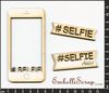 embellissement en français pour le scrapbooking Smartphone, #SELFIE, en Carton bois