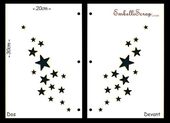 Embellissement Scrap Couverture Mini-album Pluie d'Etoiles, en Carton