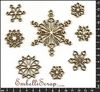 Embellissement Scrap Flocons de Neige de Catangel, en Carton bois