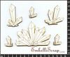 embellissement en français pour le scrapbooking Cristaux de Glace de Catangel, en Carton bois