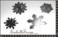 Embellissement Scrap Flocons de Neige de Catangel, en Miroir