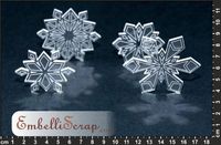 Embellissement Scrap Flocons de Neige de Catangel, en Transparence