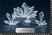 Embellissement Scrap Cristaux de Glace de Catangel, en Transparence