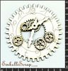 embellissement en français pour le scrapbooking Horloge à Engrenage de Nathmaël, en Carton bois