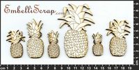 Embellissement Scrap Ananas, en Carton bois