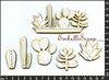 embellissement en français pour le scrapbooking Cactus, en Carton bois