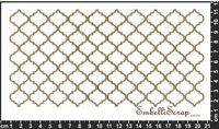 Embellissement Scrap Damier Arabesque Horizontal, en Papier