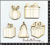 Embellissement Scrap Cadeaux, en Carton bois