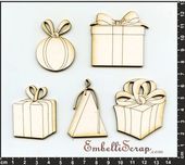 Embellissement Scrap Cadeaux, en Carton bois