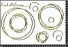 Embellissement Scrap Cadres Cercles entremêlés et Pois, en Carton bois