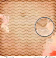 Embellissement Scrap Chevrons usés beige, Coll. Jardin d'Ailleurs