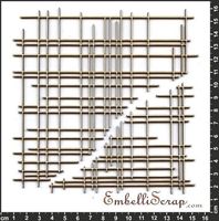 Embellissement Scrap Quadrillé de Nathmaël, en Carton bois