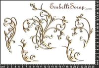 Embellissement Scrap Grandes Volutes fines d'un Jardin d'ici, en Carton bois