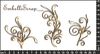 embellissement en français pour le scrapbooking Bouquets de volutes citronnées, en Carton bois