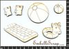 embellissement en français pour le scrapbooking Jeux d'eau, en Carton bois