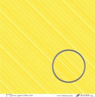 Embellissement Scrap Faux uni, rayures inclinées citron, Coll. Menthe Citron