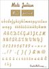 embellissement en français pour le scrapbooking Mot Julian Mini en Papier Imprimé Découpé