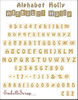 embellissement en français pour le scrapbooking Alphabet Holly Mini en Papier Imprimé Découpé