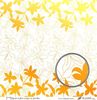 embellissement en français pour le scrapbooking Dégradé de fleurs exotiques sur fond blanc, Coll. Menthe citron
