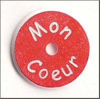Embellissement Scrap Rondelle Mon Coeur