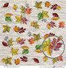 embellissement en français pour le scrapbooking Invasion de feuilles mortes, Coll. Couleur d'automne