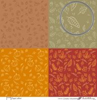 Embellissement Scrap Croquis colorés, Coll. Couleur d'automne