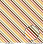 Embellissement Scrap Rayures diagonales multicolores, Coll. Couleur d'automne