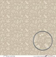 Embellissement Scrap Croquis sur fond beige, Coll. Couleur d'Automne