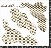 Embellissement Scrap Filet déchiré, en Carton bois
