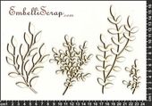 Embellissement Scrap Grands Branchages d'Automne, en Carton bois