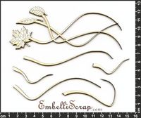 Embellissement Scrap Vent d'automne dans les feuilles, en Carton bois
