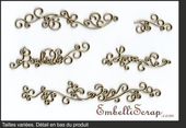 Embellissement Scrap Volutes et mot Love de Nathmaël, en Carton bois