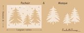 Embellissement Scrap Sapins enneigés, Pochoir et masque