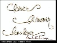 Embellissement Scrap Mots 