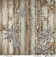 Embellissement Scrap Flocons Nature, Coll. Bleu d'hiver