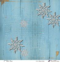 Embellissement Scrap Bleu Flocons , Coll. Bleu d'hiver