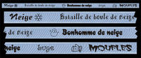 Embellissement Scrap Ruban Imprimé Neige