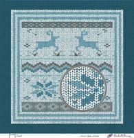 Embellissement Scrap Tricot, Coll. Bleu d'hiver