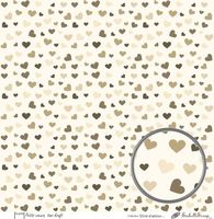 Embellissement Scrap Petits coeurs, tons kraft, Coll. Vivre d’amour...