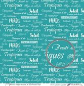 Embellissement Scrap Mots des tropiques turquoise, SiOnPrenaitLeTemps, Coll. Couleurs Caraïbes