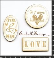 Embellissement Scrap Plaques 