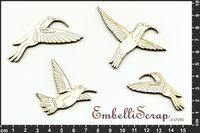 Embellissement Scrap Encore des Colibris, en Carton bois