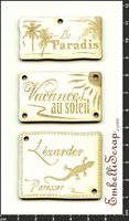 Embellissement Scrap Plaques 