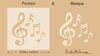 embellissement en français pour le scrapbooking Notes de musique, de différentes tailles, Masque
