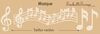 embellissement en français pour le scrapbooking Partition de musique longue, de différentes tailles, Masque