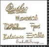 embellissement en français pour le scrapbooking Les mots du Québec, en Carton bois